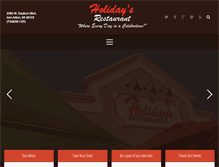 Tablet Screenshot of holidaysrestaurant.com